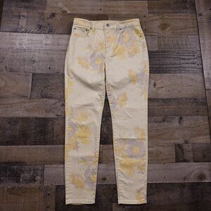 Lauren Ralph Lauren‎ Floral High Rise Skinny Ankle Jean women's 6 black label